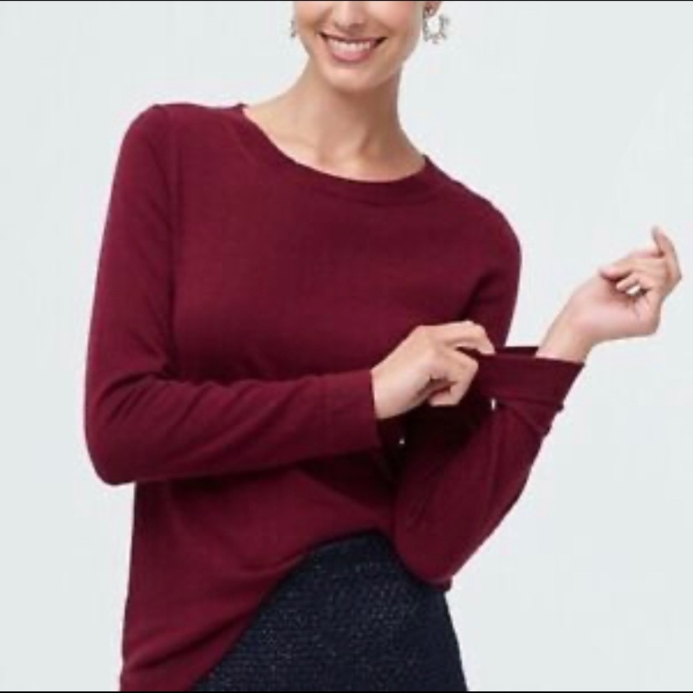J. Crew Burgundy Teddie Sweater